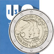 Malta 2 Euro 2022 CoinCard ONU - Mulher Paz Segurança
