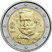 Itália 2 Euro 2013 - Aniversário de Giuseppe Verdi