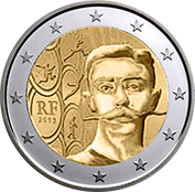 França 2 Euro 2013 - Aniversário de Pierre de Coubertin
