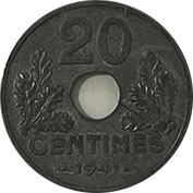 França 20 Centimes 1941