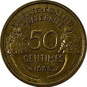 França 50 Centimes 1938