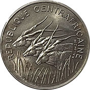Republica Central Africana 100 Francs 1971 Soberba