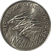 Republica Central Africana 100 Francs 1976 Soberba