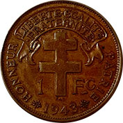 Africa Equatorial Francesa 1 Franc 1943