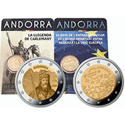Andorra 2 Euro 2022 Carlos Magno + Acordo Monetário ( 2 Moedas )