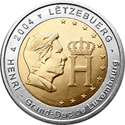 Luxemburgo 2 Euro 2004 - Monograma do Grão Duque