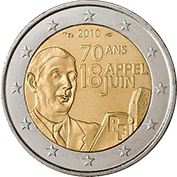 França 2 Euro 2010 - Apelo de 18 Junho do General de Gaulle