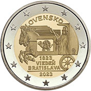 Eslováquia 2 Euro 2023 - 200 Anos do Correio