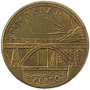 Ficha da Ponte D. Luiz I Porto Meio Centavo 1913