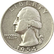 USA Quarter Dollar 1954 D MBC