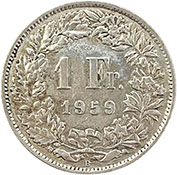 Suiça Franc 1959 B MBC