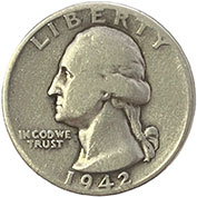 USA Quarter Dollar 1942 BC