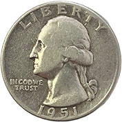 USA Quarter Dollar 1951 MBC