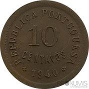 Portugal 10 Centavos 1940 Mbc