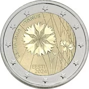 Estónia 2 Euro 2024 Centáurea