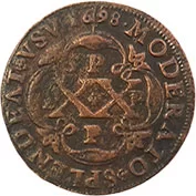 Angola D. Pedro II XX Reis 1698 MBC