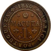 Angola D. Pedro V Macuta 1860 MBC+