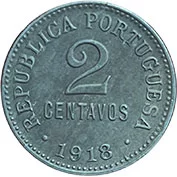 Portugal 2 Centavos FERRO 1918 BELA