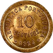 Portugal 10 Centavos 1924 Soberba