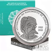 Portugal 5 Euro PROOF 2025 Camilo Castelo Branco
