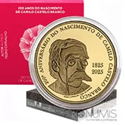Portugal 5 Euro OURO PROOF 2025 Camilo Castelo Branco
